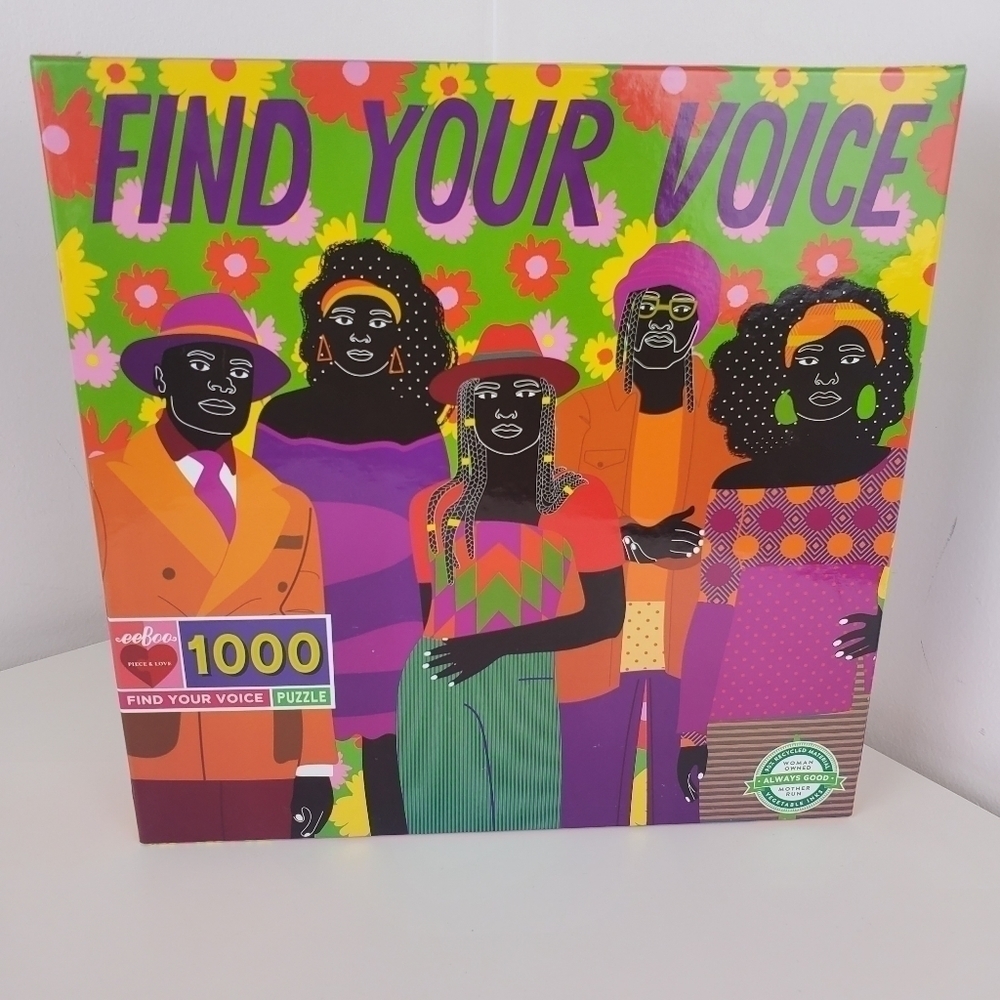EEBOO puzzle 1000 piece Find your voice puzzle 23 x 23 in New never used